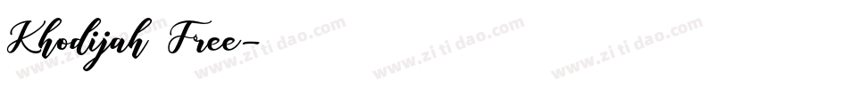 Khodijah Free字体转换